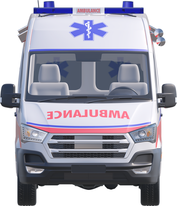 Ambulance car front view